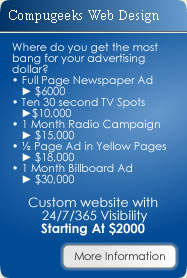 Compugeeks Web Design - Click For More Information